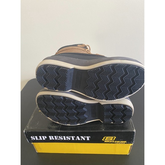 Skechers Robards Alberton 76581-BRN Womens 7 Work Boot Brown Slip Resistant Boot - Picture 5 of 6